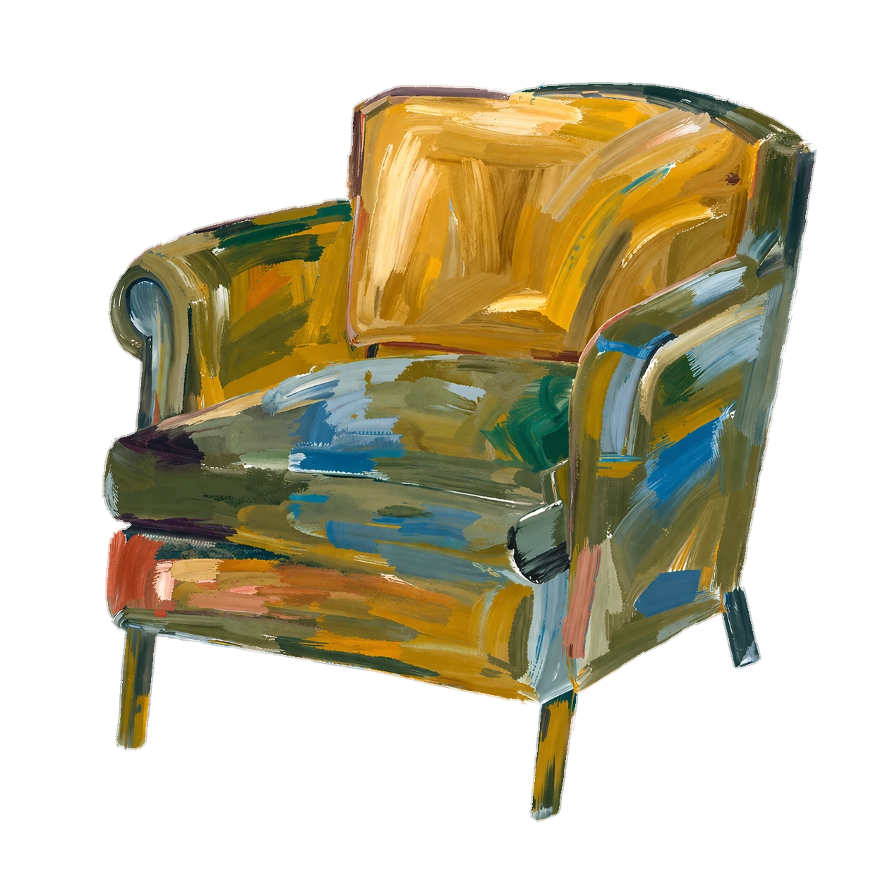 Painted armchair